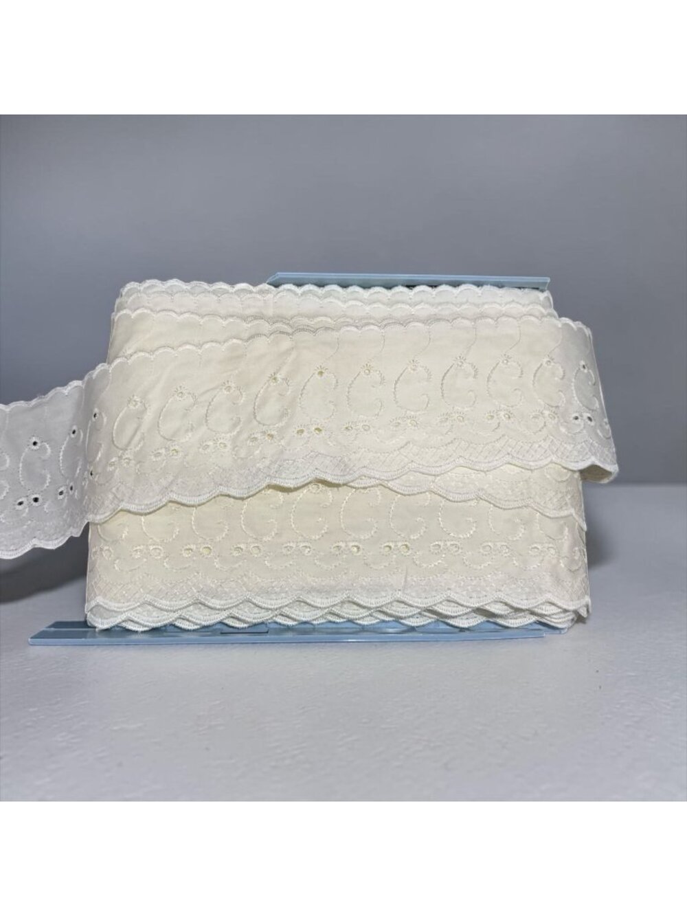 Ivory Embroidered Eyelet Lace Edge Trim 3.5 Inches Wide Sewing Craft Supplies